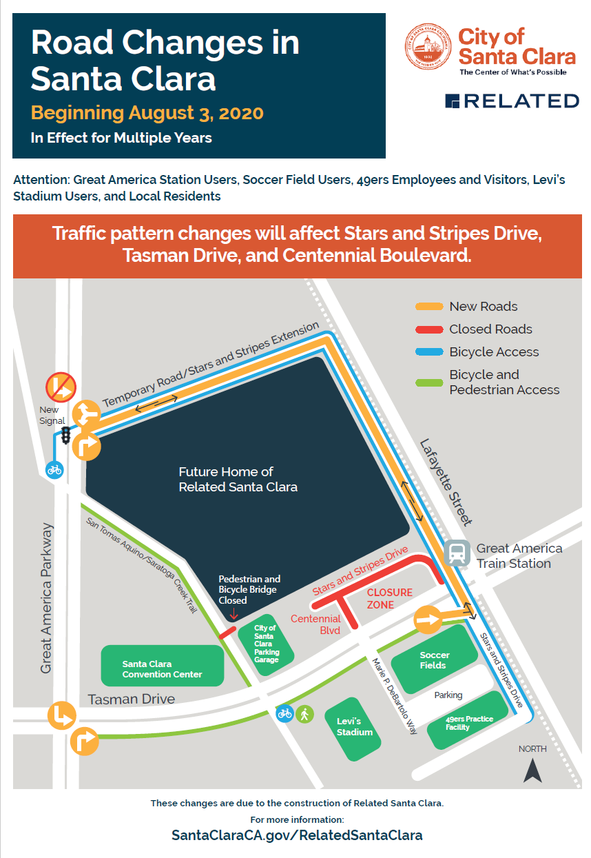NOV 2020 Updated Related Santa Clara Road Closure Map